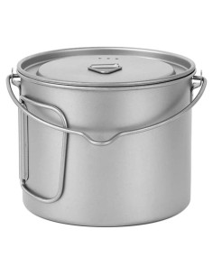 Olla de Titanio Lixada 1100ml Ultraligera Plegable para Camping
