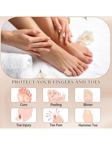 Blulu 24 Piezas Protectores de Gel para Dedos Tamaño Pequeño