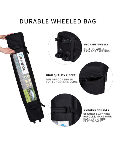 Carpa Plegable 10x10 VOYSIGN Rojo Impermeable con Bolsa