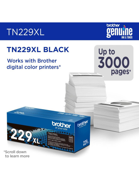 Cartucho de Tóner Brother TN229XLBK Negro Alto Rendimiento 3000 Páginas
