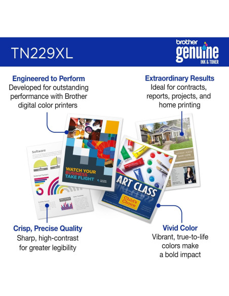 Cartucho de Tóner Brother TN229XLBK Negro Alto Rendimiento 3000 Páginas