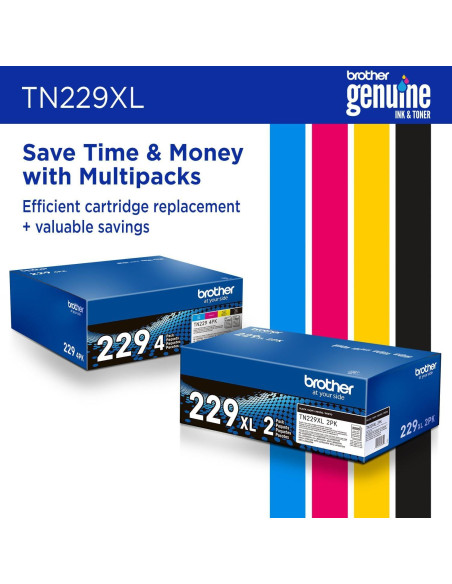 Cartucho de Tóner Brother TN229XLBK Negro Alto Rendimiento 3000 Páginas