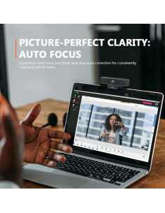 Webcam COOLPO Escritorio Compañero 1080p HD con IA y Micrófono 2