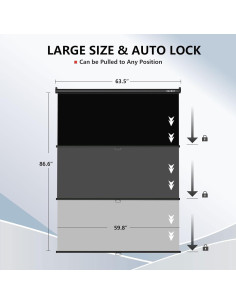Fondo Retráctil Negro RAUBAY 151.6 x 219.4 cm para Video 2