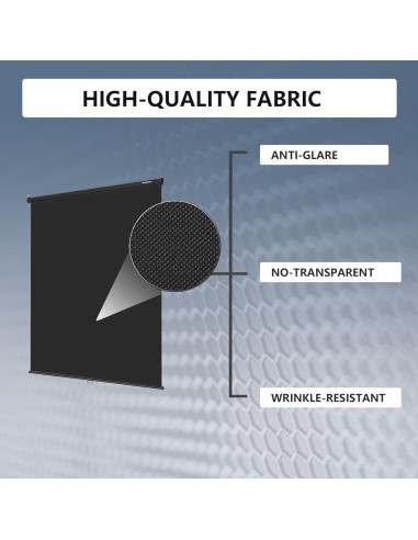 Fondo Retráctil Negro RAUBAY 151.6 x 219.4 cm para Video