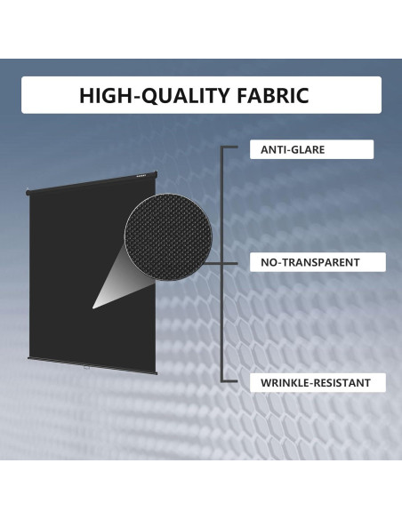 Fondo Retráctil Negro RAUBAY 151.6 x 219.4 cm para Video