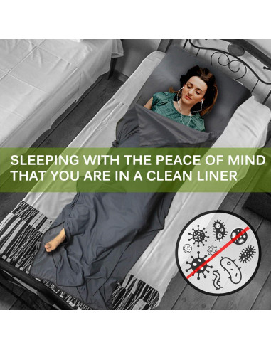 Saco de Dormir Frelaxy XL 215.8x84.8cm Gris Oscuro