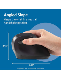 Ratón Inalámbrico Vertical Ergonómico Kensington K75575WW Gris/Negro 2