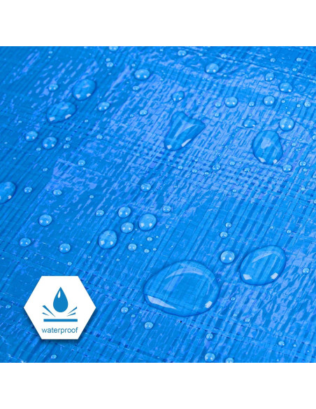 Lona Cartman Azul 6x8 Pies (1.83x2.44m) Polietileno 5mil