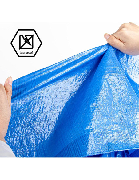 Lona Cartman Azul 6x8 Pies (1.83x2.44m) Polietileno 5mil