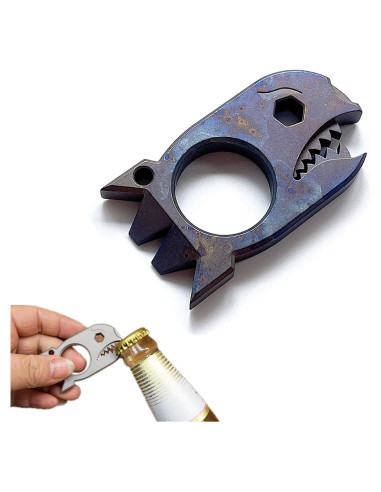 Barra de Palanca EDC Titanio LULAOLIU 61mm Azul Multiusos