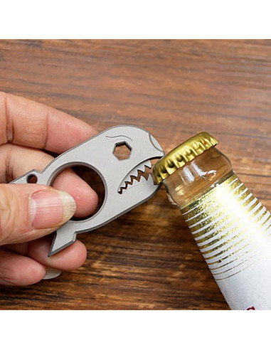 Barra de Palanca EDC Titanio LULAOLIU 61mm Azul Multiusos