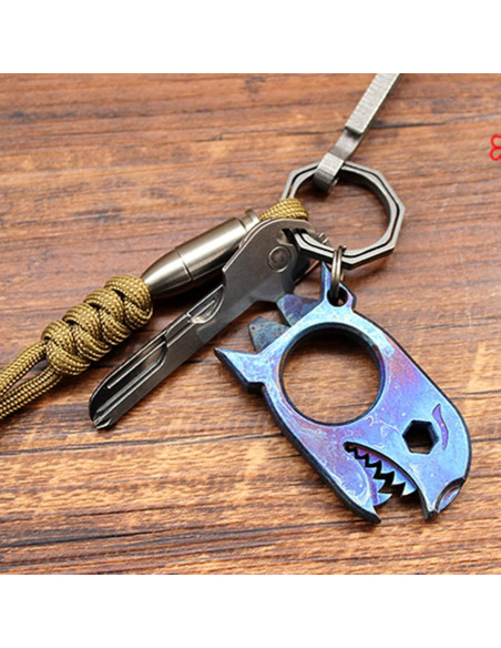 Barra de Palanca EDC Titanio LULAOLIU 61mm Azul Multiusos