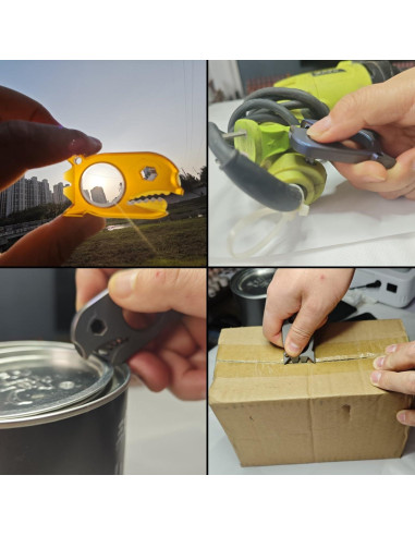 Barra de Palanca EDC Titanio LULAOLIU 61mm Azul Multiusos