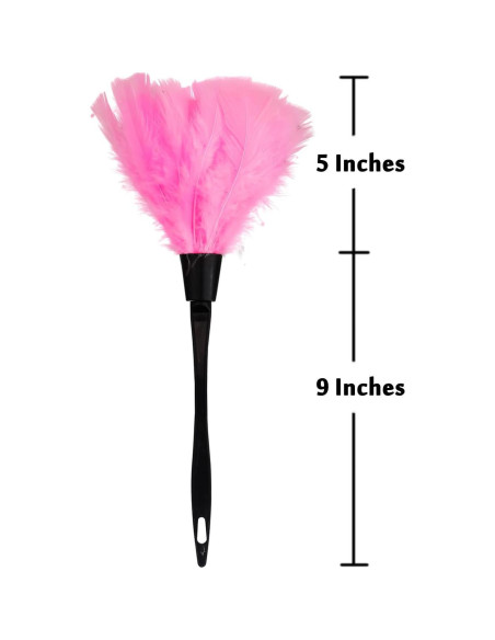 Plumeros de Plumas de Pavo KAWAII Ecológicos 2 Piezas Rosa