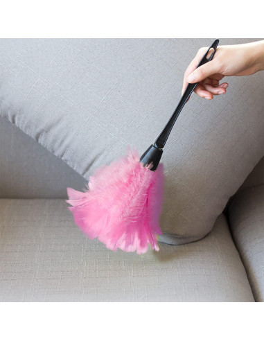 Plumeros de Plumas de Pavo KAWAII Ecológicos 2 Piezas Rosa