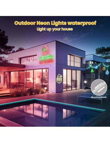 Luces de Cuerda LED Neón 5m NoeiiT RGB Control Remoto