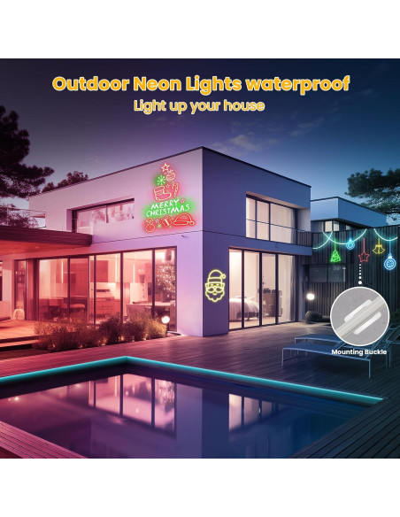 Luces de Cuerda LED Neón 5m NoeiiT RGB Control Remoto