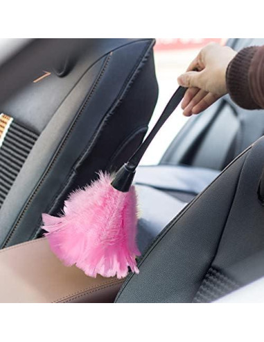 Plumeros de Plumas de Pavo KAWAII Ecológicos 2 Piezas Rosa