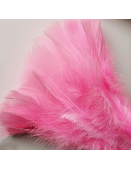 Plumeros de Plumas de Pavo KAWAII Ecológicos 2 Piezas Rosa