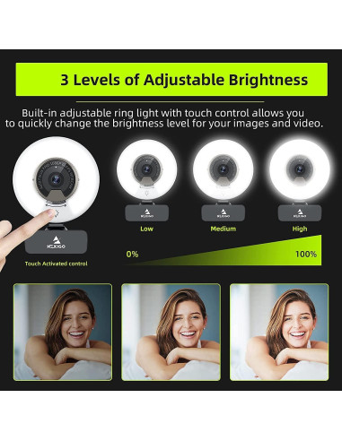 Cámara Web NexiGo N960E 1080P 60FPS con Luz y Micrófono