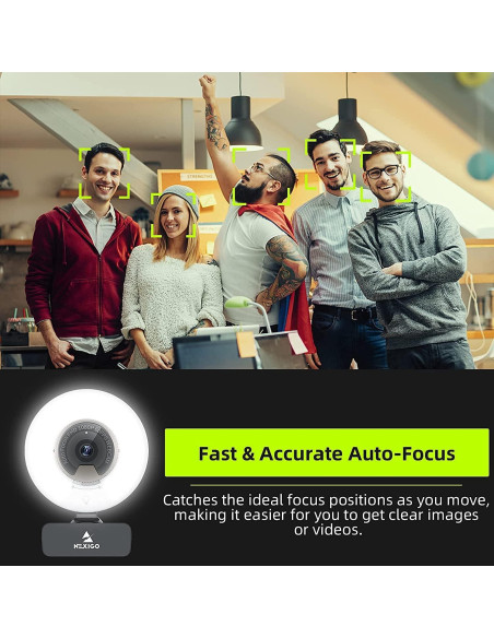 Cámara Web NexiGo N960E 1080P 60FPS con Luz y Micrófono