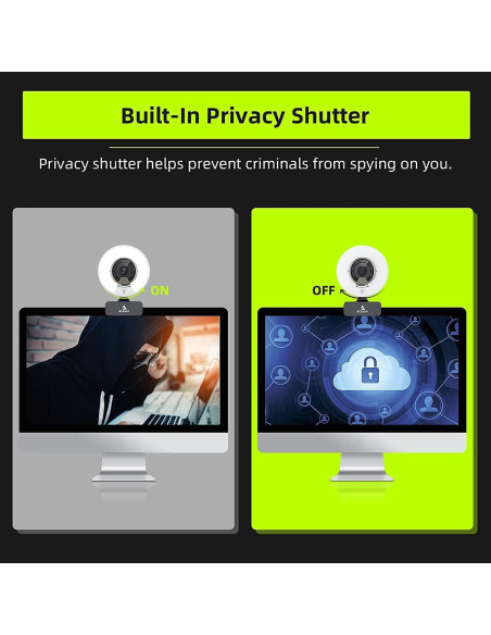 Cámara Web NexiGo N960E 1080P 60FPS con Luz y Micrófono