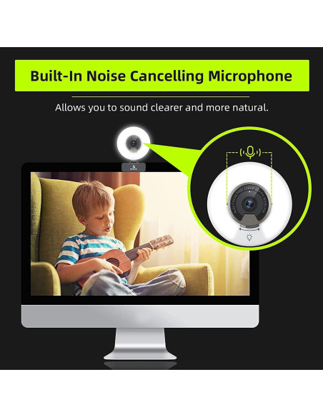 Cámara Web NexiGo N960E 1080P 60FPS con Luz y Micrófono