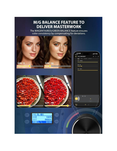 Luz de Video COLBOR CL120R RGB 120W Iluminación Continua 2700-6500K