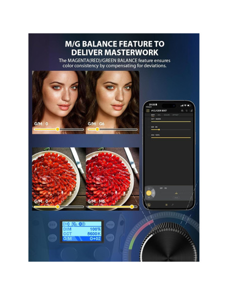 Luz de Video COLBOR CL120R RGB 120W Iluminación Continua 2700-6500K