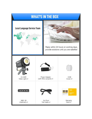 Luz de Video COLBOR CL120R RGB 120W Iluminación Continua 2700-6500K