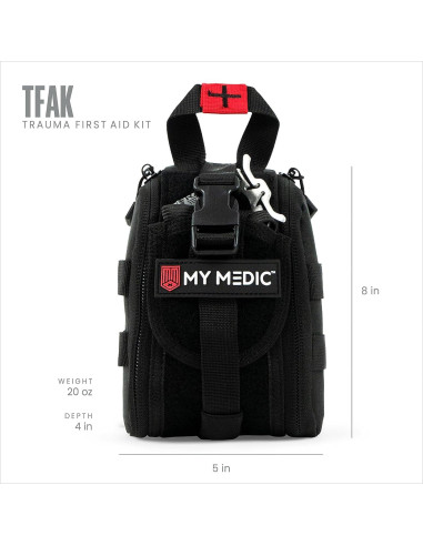 Kit de Primeros Auxilios My Medic TFAK Trauma - 35 Elementos - Negro