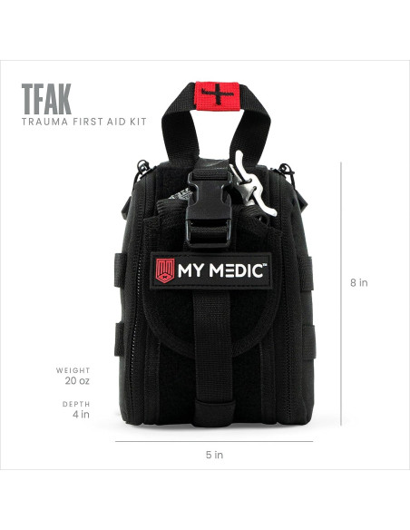 Kit de Primeros Auxilios My Medic TFAK Trauma - 35 Elementos - Negro