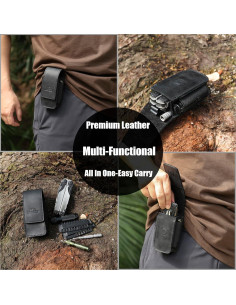 Funda Multiherramienta Topstache de Cuero con Cierre Magnético 2