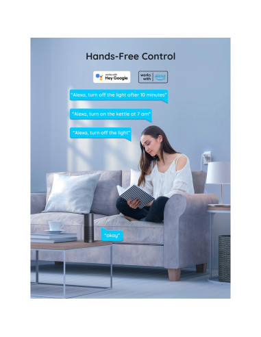 Enchufe Inteligente Govee H5080 15A WiFi Bluetooth Control Voz