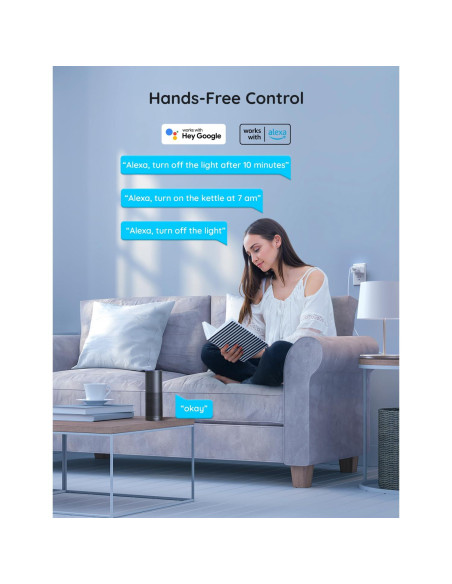 Enchufe Inteligente Govee H5080 15A WiFi Bluetooth Control Voz