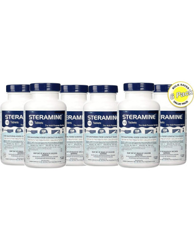 Tabletas Desinfectantes Steramine 150 x 6 Botellas - Multiusos