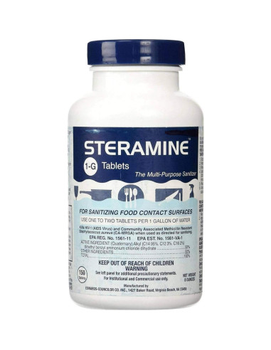 Tabletas Desinfectantes Steramine 150 x 6 Botellas - Multiusos