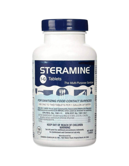 Tabletas Desinfectantes Steramine 150 x 6 Botellas - Multiusos