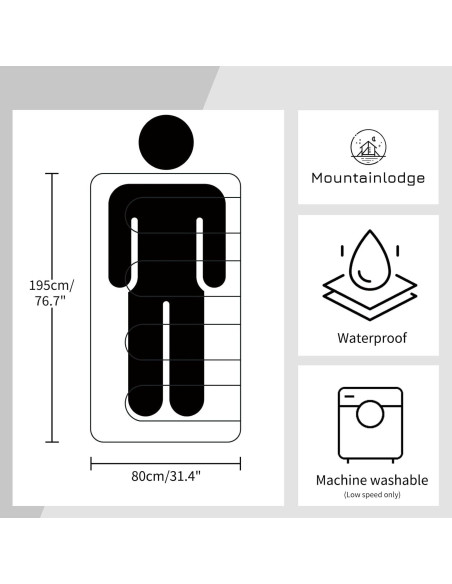 Saco de dormir 3 estaciones MOUNTAINLODGE azul impermeable