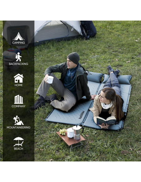 Almohadilla de Dormir Autoinflable Naturehike D01 Individual Azul