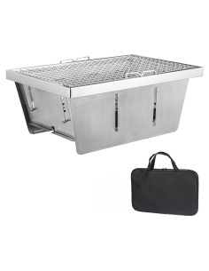 Parrilla de Camping HIKISM IGT Plegable de Acero Inoxidable