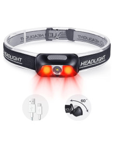 Linterna Frontal Recargable COSMOING 500 Lúmenes IP54 5 Modos