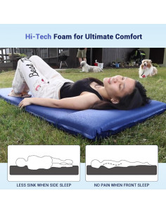 Almohadilla de Dormir Autoinflable Elegear 3.1" Espuma Memoria 2