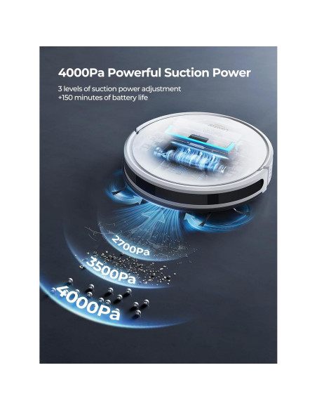 Robot Aspirador y Mopa Laresar Evol 3s 4000Pa Control App