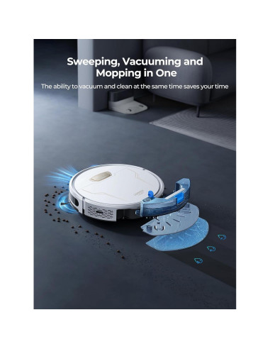 Robot Aspirador y Mopa Laresar Evol 3s 4000Pa Control App