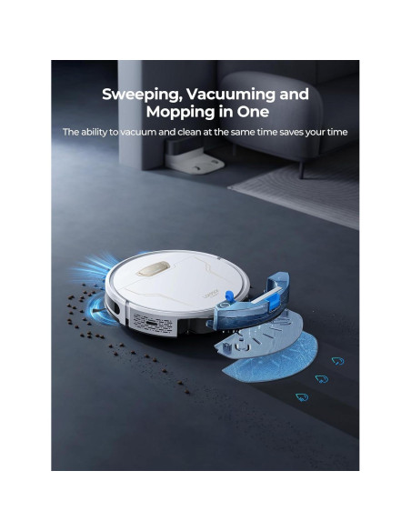 Robot Aspirador y Mopa Laresar Evol 3s 4000Pa Control App