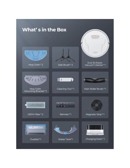 Robot Aspirador y Mopa Laresar Evol 3s 4000Pa Control App