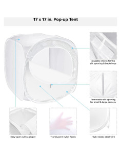 Caja de Luz Plegable Julius Studio 43x43 cm con 4 Fondos 2