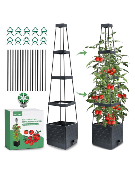 Huerto Elevado MQFORU 145 cm con Autorriego y Enrejado